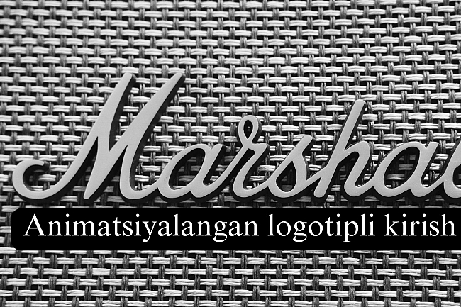 Animatsiyalangan logotipli kirish lavha