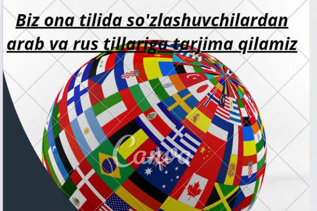 Ona tilida sozlashuvchilardan arab va rus tillariga tarjima qilamiz