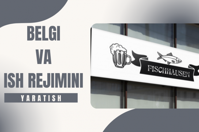Belgi yoki ish rejimini loyihalayman