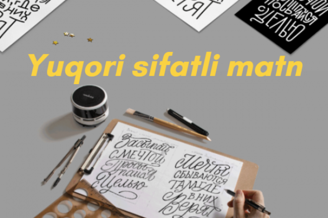 Har qanday bosma manbadan yuqori sifatli matn yozish