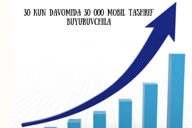 30 kun davomida 30 000 mobil tashrif buyuruvchilar