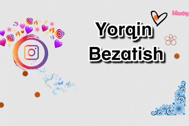 Instagram hisobining yuqori sifatli dizayni. Toliq qurilish