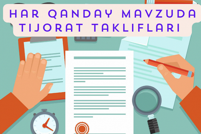 Har qanday mavzuda tijorat takliflari va xatlar yozish