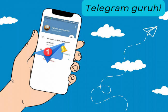 Xavfsiz taklif uchun Telegram guruhi.TG chatining davomiyligi 1 yildan