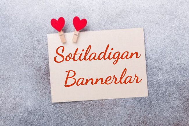 Mahsulotingiz va xizmatlar uchun sotiladigan bannerlar