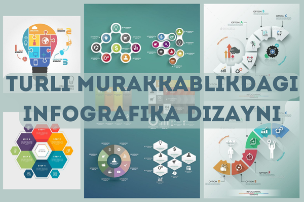 Turli murakkablikdagi infografika dizayni