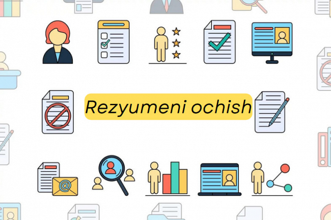 Rezyumeni ochish. Kontaktlar rezyumelarini ochish