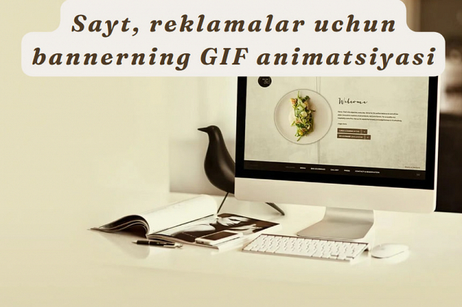 Sayt, reklamalar uchun bannerning GIF animatsiyasi