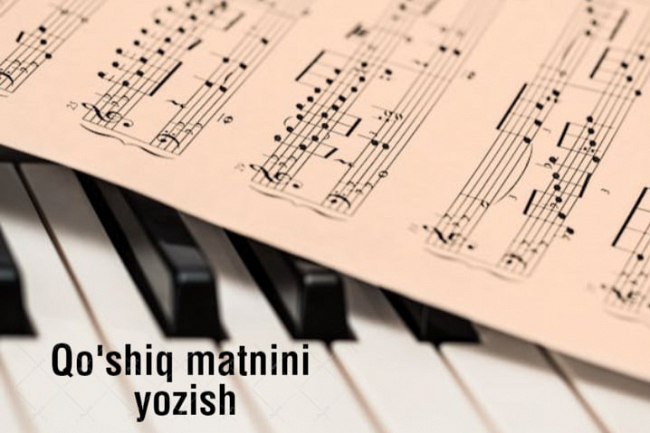 Qoshiq matnini yozaman