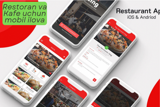 Dokon, restoran, kafe IOS + Android uchun mobil ilova