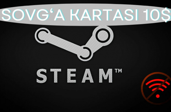 Steam sovga kartasi 10 dollar