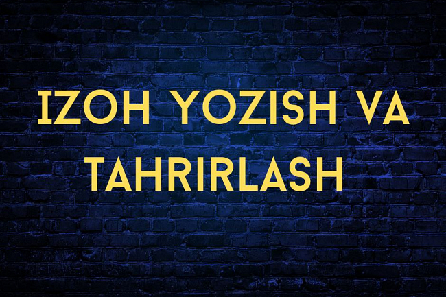 Har qanday mavzuda 500 ta izoh yozish